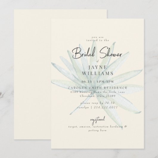 Bleek geel tropisch schijfje Vrijgezellenfeest Kaart (Voorkant / Achterkant)