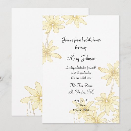 Bleek geel Vrijgezellenfeest Kaart (Voorkant / Achterkant)