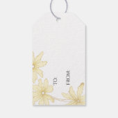 Bleek geel Vrijgezellenfeest voor beeldscherm Cadeaulabel (Achterkant)