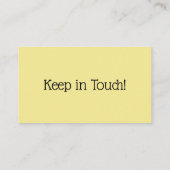 Bleek geel "We hebben verplaatst" Kaart w / klein  Visitekaartje (Achterkant)