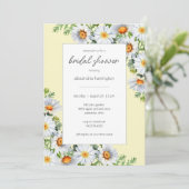 Bleek geel wild madeliefjes Vrijgezellenfeest Kaart (Staand voorkant)