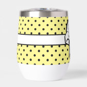 Bleek geel zwart polka dot witte boog gepersonalis (Voorkant)