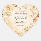 Bleek gekleurde herfst ... hart sticker (Voorkant)