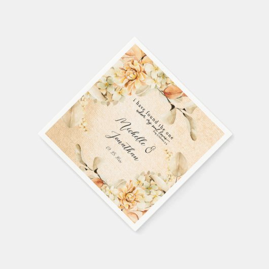 Bleek gekleurde herfst ... servet (Hoek)