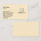 Bleek gele accent visitekaartje (Voorkant / Achterkant)