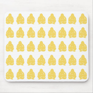 Bleek-gele Aziatische Moods Buddha Boys Muismat