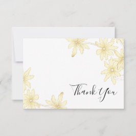 Bleek gele dagen, platte dank kaart