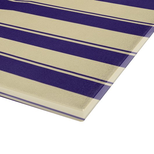 Bleek gele en blauwe streep snijplank (Hoek)