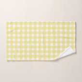 Bleek gele en witte gingham bad handdoek (Handdoek)