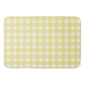 Bleek gele en witte gingham badmat (Voorkant)