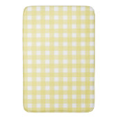 Bleek gele en witte gingham badmat (Voorkant Verticaal)