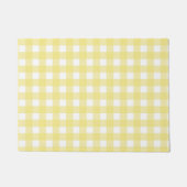 Bleek gele en witte gingham deurmat (Voorkant)