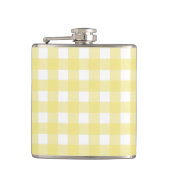 Bleek gele en witte gingham heupfles (Voorkant)