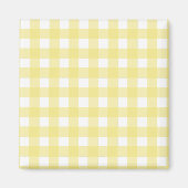 Bleek gele en witte gingham magneet (Voorkant)