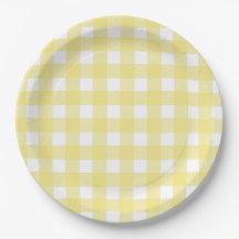 Bleek gele en witte gingham