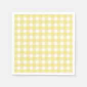 Bleek gele en witte gingham servet (Voorkant)