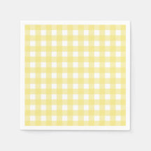 Bleek gele en witte gingham