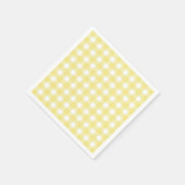 Bleek gele en witte gingham servet (Hoek)