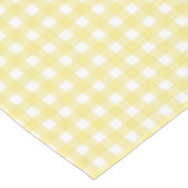Bleek gele en witte gingham tafelkleed (Gekanteld)