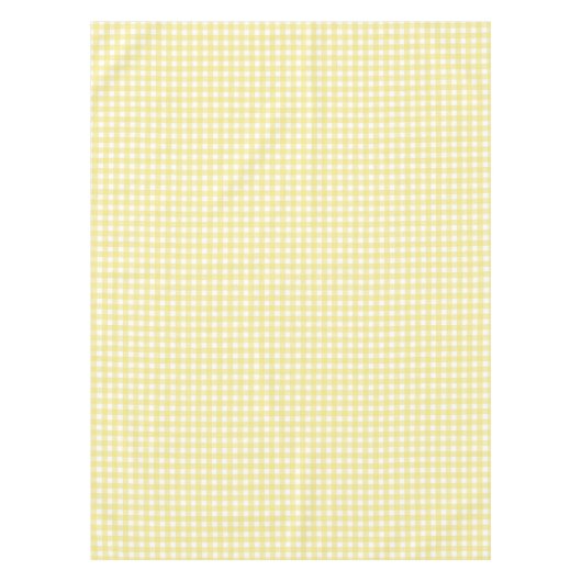 Bleek gele en witte gingham tafelkleed (Voorkant)