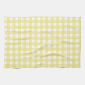Bleek gele en witte gingham theedoek (Horizontaal)
