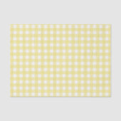 Bleek gele en witte gingham tissuepapier (Voorkant)