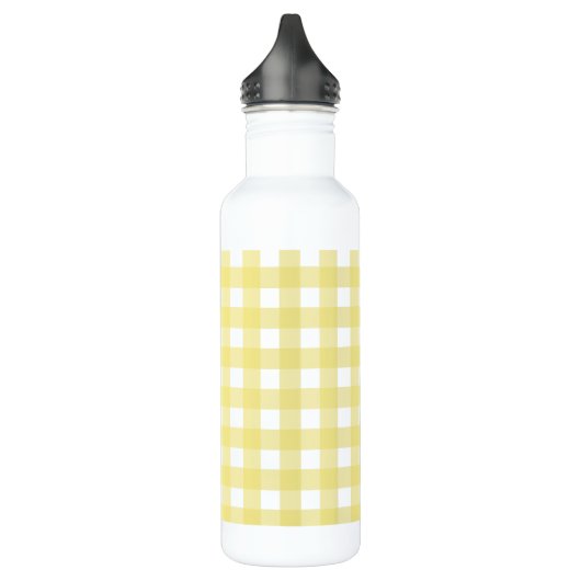 Bleek gele en witte gingham waterfles  (Links)