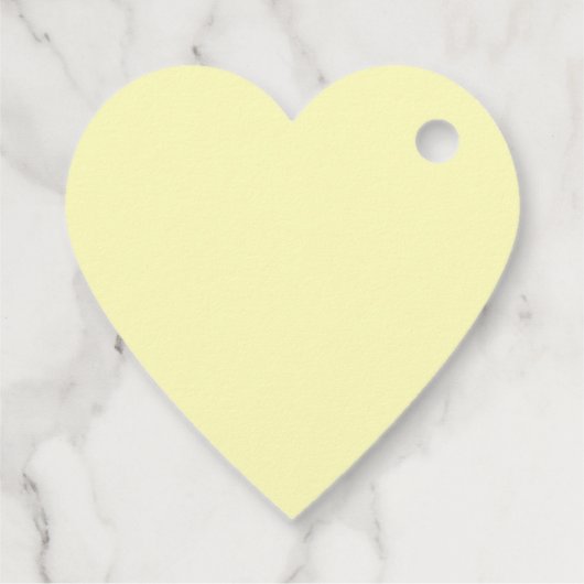 Bleek gele hartslag bedankjes labels (Achterkant)