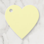 Bleek gele hartslag bedankjes labels (Voorkant)