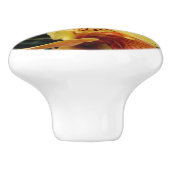 Bleek gele orkanisch orchidee keramische knobbel keramische knop (Zijkant)