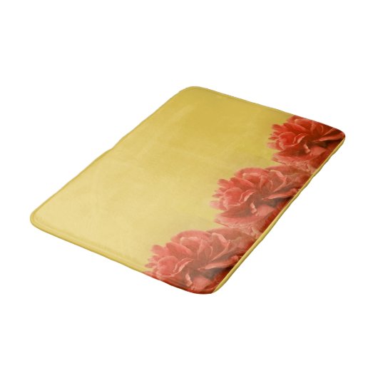 Bleek gele perzikFloral Badmat (Gekanteld)