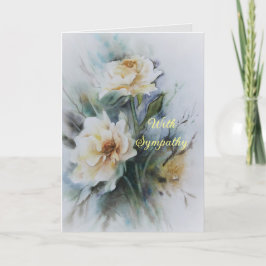 BLEEK GELE ROZEN SYMPATHIEKAART BEDANKKAART