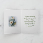 BLEEK GELE ROZEN SYMPATHIEKAART BEDANKKAART (Binnen)