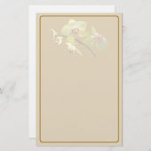 Bleek gele sieraardewerk briefpapier (Voorkant / Achterkant)