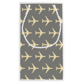 Bleek gele vliegtuigen van het vliegtuig klein cadeauzakje (Achterkant)