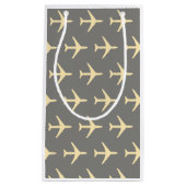 Bleek gele vliegtuigen van het vliegtuig klein cadeauzakje (Voorkant)