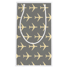 Bleek gele vliegtuigen van het vliegtuig klein cadeauzakje