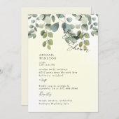 Bleek gele was Eucalyptus Vrijgezellenfeest Kaart (Voorkant / Achterkant)