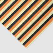 Bleek gele, zwarte en Oranje strepen Tissuepapier (Detail)