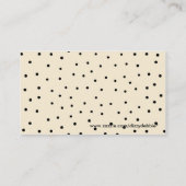 Bleek gele & zwarte-meisjeskaart contactkaartje (Achterkant)