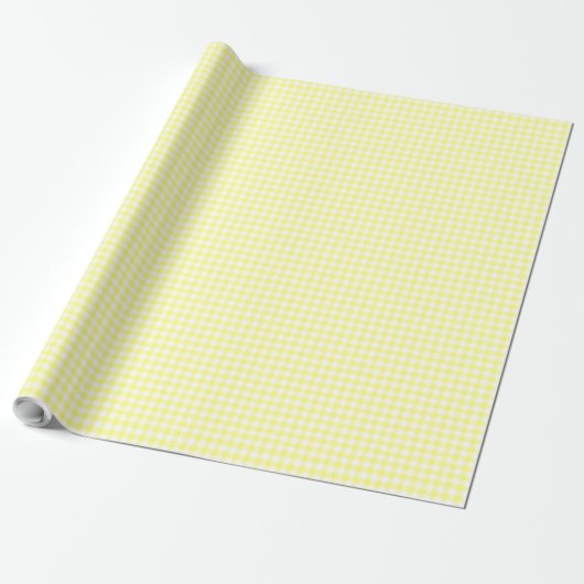Bleek Gingham Cadeaupapier (Uitgerold)
