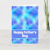 Bleek Glassy Blue Happy Vaderdag Kaart (Voorkant)