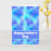 Bleek Glassy Blue Happy Vaderdag Kaart (Gele Bloem)