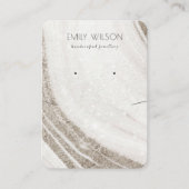 Bleek Gold Marble Agate Ketting Veroorbaar beeldsc Visitekaartje (Voorkant)