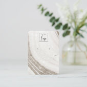 Bleek Gold Marble Agate Ketting Veroorbaar beeldsc Visitekaartje (Staand voorkant)