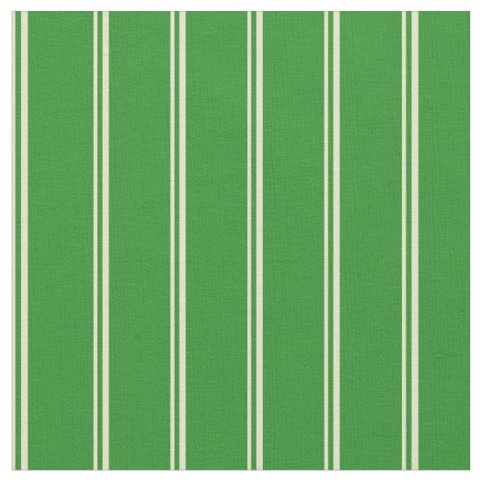 Bleek Goldenrod en Forest Green Lined Pattern Stof (Close Up)