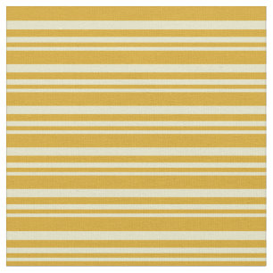 Bleek Goldenrod en goudenrode lijnen/Stripes Patro Stof