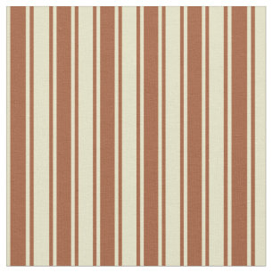 Bleek Goldenrod en Sienna Lines/Stripes Pattern Stof