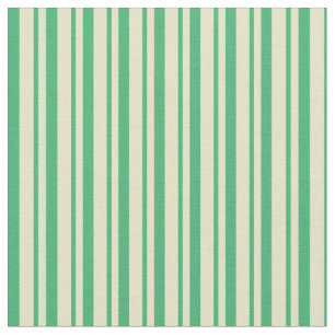 Bleek Goldenrod en Zee Green Pattern van Stripes Stof