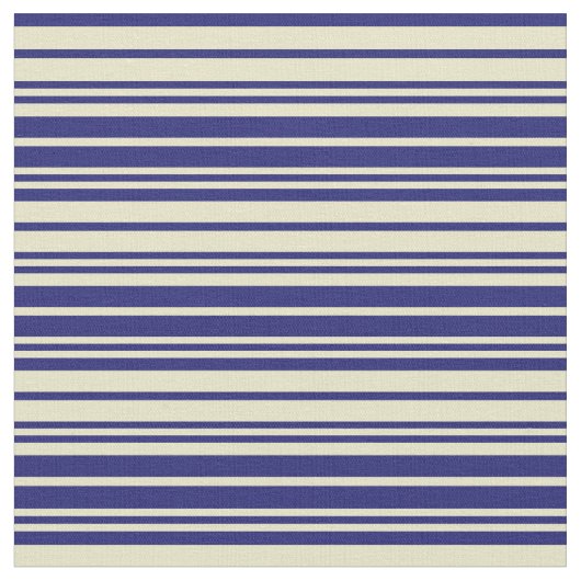 Bleek Goldenrod & Midnight Blue Pattern van Stripe Stof (Close Up)